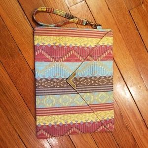 Multi colored clutch